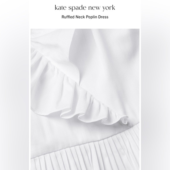 kate spade new york Ruffled Neck Poplin Dress - Picture 8 of 16